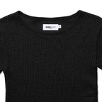MICHIKO LONDON KOSHINO DIAGONAL BUTTON SLIM TOP BLACK