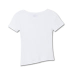 MICHIKO LONDON KOSHINO DIAGONAL BUTTON SLIM TOP IVORY