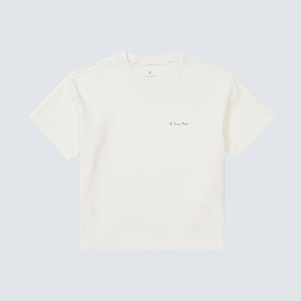 SNOWPEAK APPAREL Sorona Women's Tropical Short Sleeve T-Shirt Off White (S25MWFTS71)
