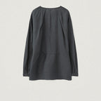 YE Lucy Button Blouse - Charcoal