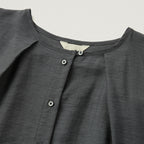 YE Lucy Button Blouse - Charcoal