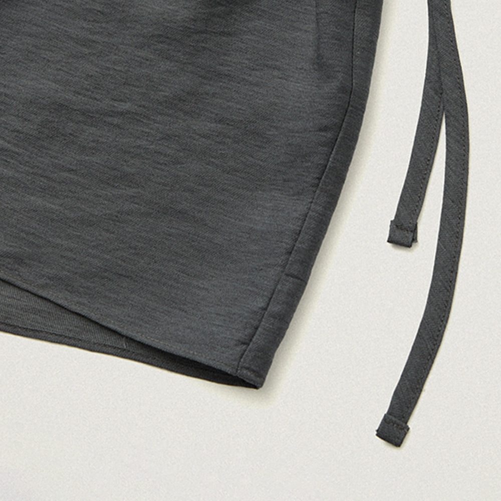 YE Lucy Button Blouse - Charcoal