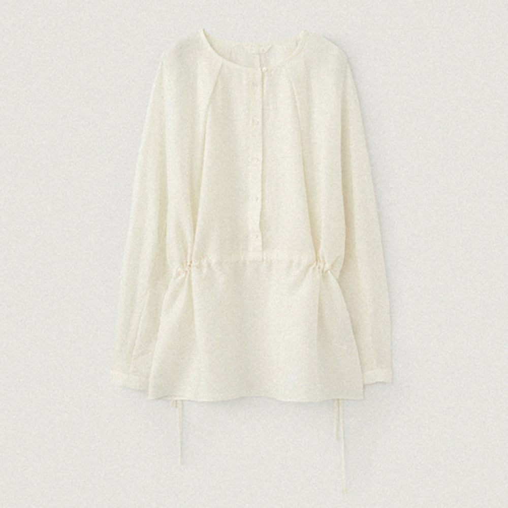 YE Lucy Button Blouse - Ivory