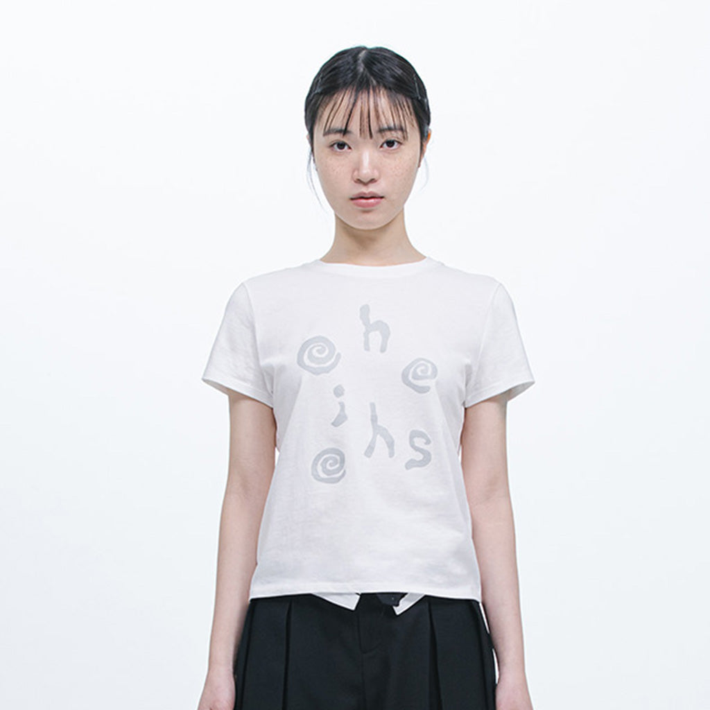 OHESHIO LOGO SLIM T-SHIRT, WHITE