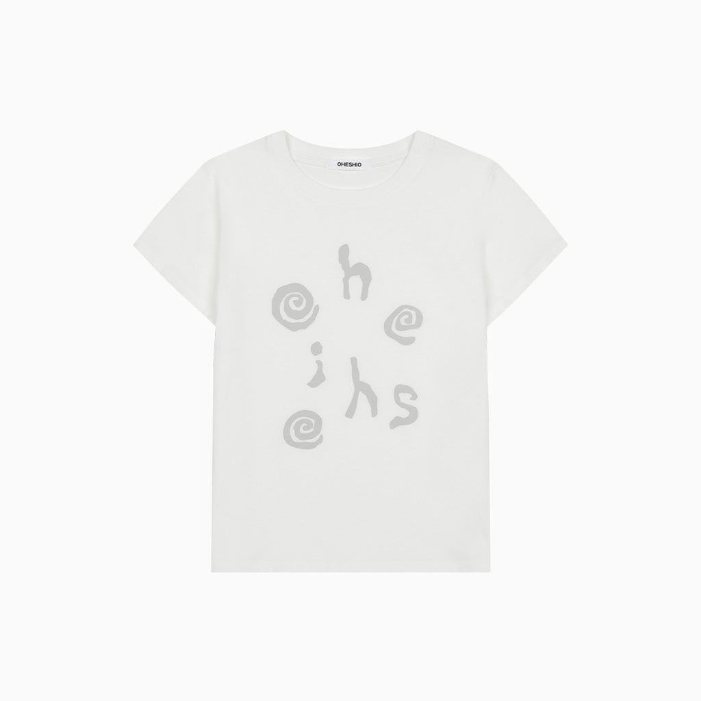 OHESHIO LOGO SLIM T-SHIRT, WHITE