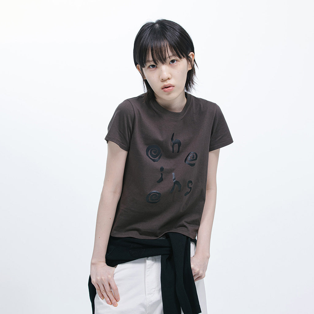 OHESHIO LOGO SLIM T-SHIRT, DEEP BROWN
