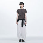 OHESHIO LOGO SLIM T-SHIRT, DEEP BROWN