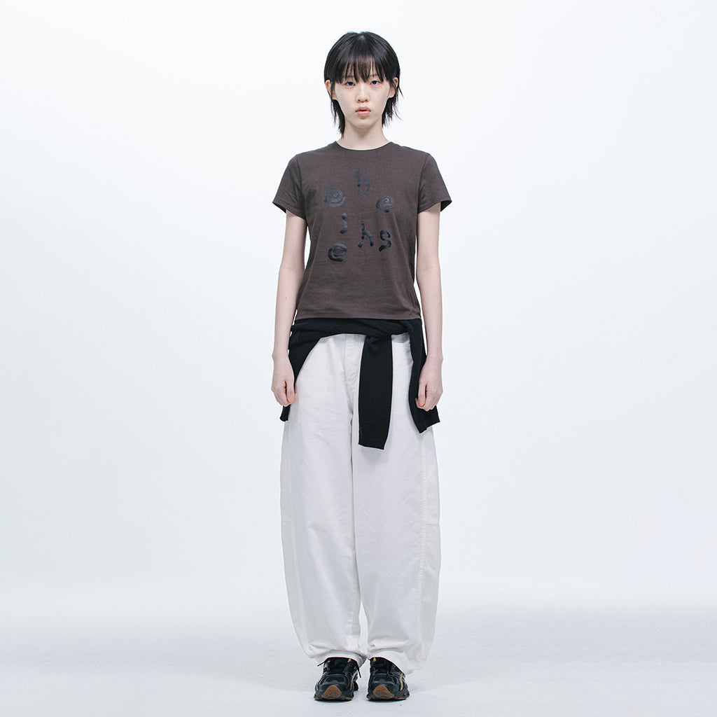 OHESHIO LOGO SLIM T-SHIRT, DEEP BROWN