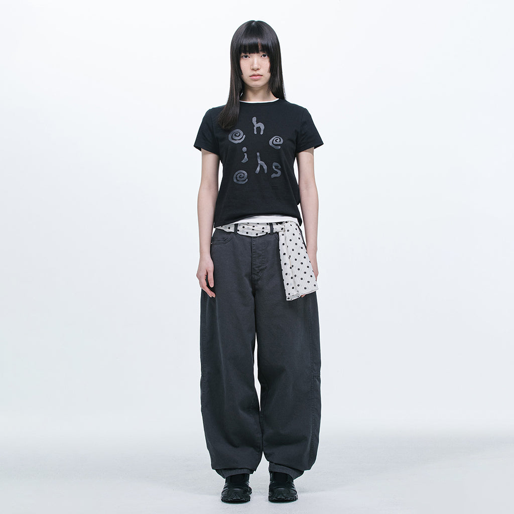 OHESHIO LOGO SLIM T-SHIRT, BLACK