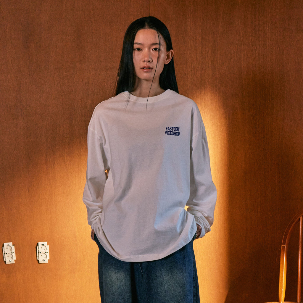 EASTSERVICESHOP Vice Shop Long Sleeve - White