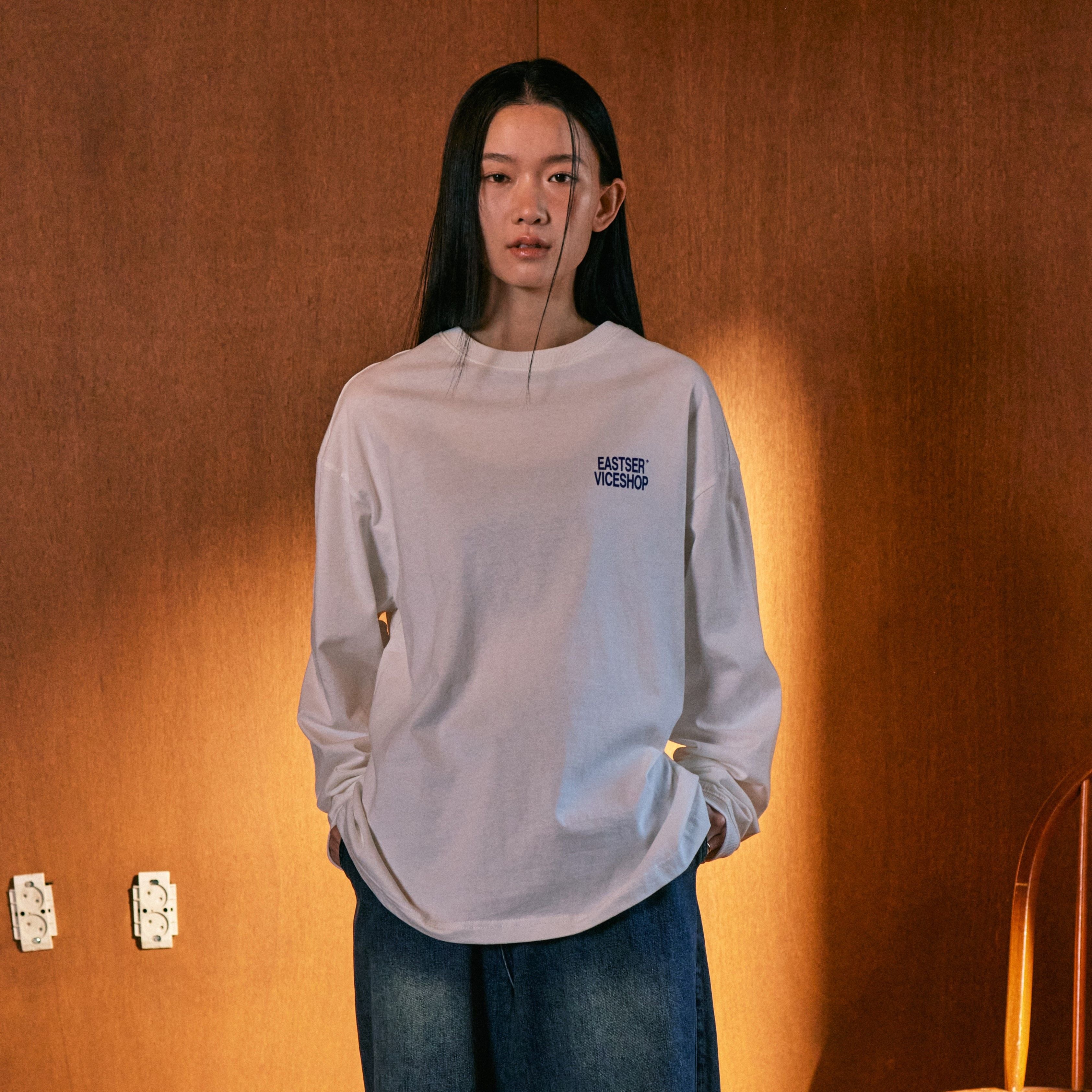 EASTSERVICESHOP Vice Shop Long Sleeve - White