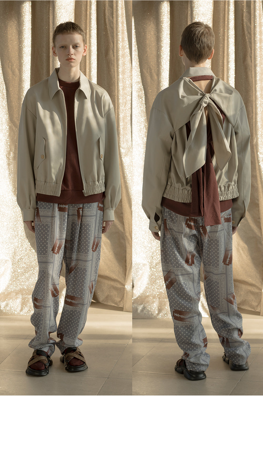 UNDERCOVER (W) BLOUSON (LIGHT BEIGE GREY) UP1E1203-1