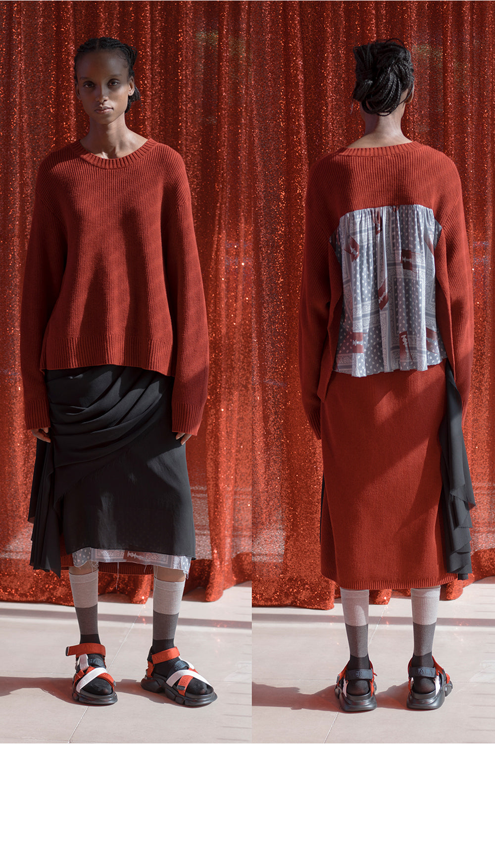UNDERCOVER (W) SWEATER (DARK RED) UP1E1903