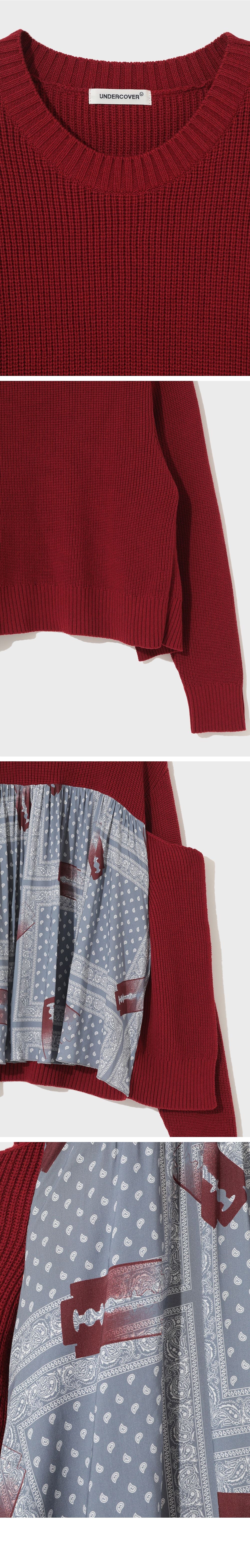 UNDERCOVER (W) SWEATER (DARK RED) UP1E1903