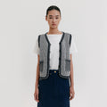 EENK V-neck Knit Vest - Navy
