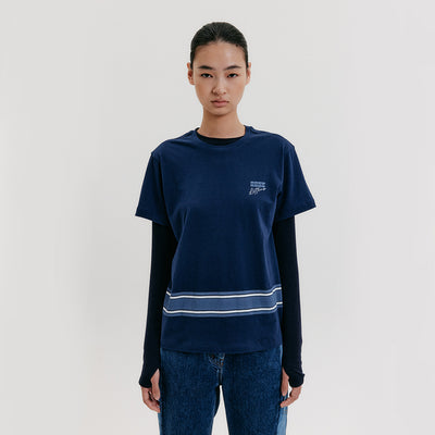 Lettering T-shirt - Navy