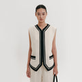EENK Contrast Vest - Ivory