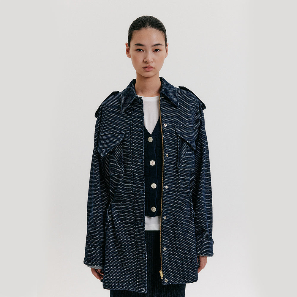 EENK Waist String Jumper - Navy Multi