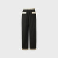 EENK Contrast Straight Pants - Black