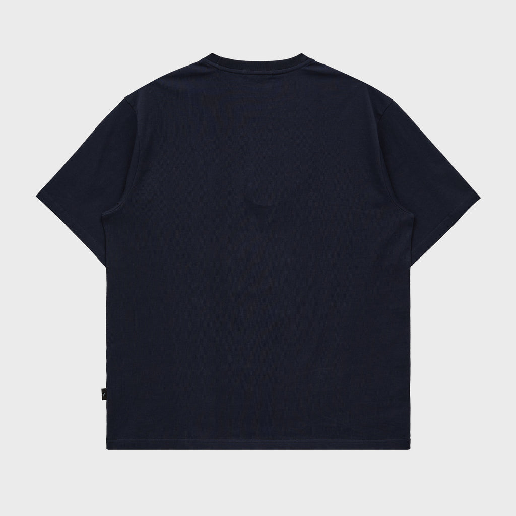 WAIKEI [NCT WISH Riku wearing] I am HAPPY short sleeve t-shirt navy