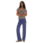 PARTIMENTO WOMEN PWC CONTRAST BINDING V-NECK TOP_KHAKI