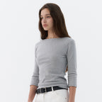 NOD [8th 8/4 pre-order delivery] Boat-Neck T-Shirt (Melange)