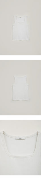 CHE [5th] Square Sleeveless Top - White