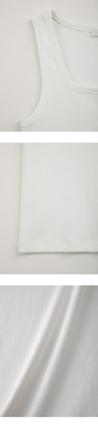 CHE [5th] Square Sleeveless Top - White