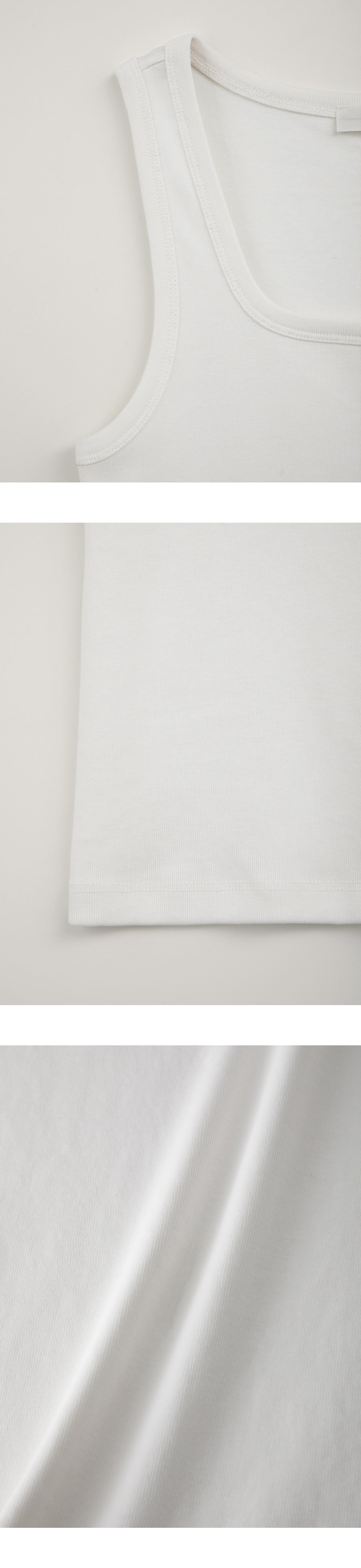 CHE [5th] Square Sleeveless Top - White