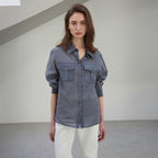 CHE [5th] Pocket Sheer Shirt - Charcoal