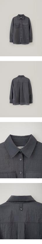 CHE [5th] Pocket Sheer Shirt - Charcoal