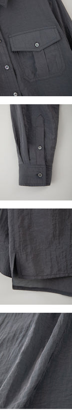 CHE [5th] Pocket Sheer Shirt - Charcoal