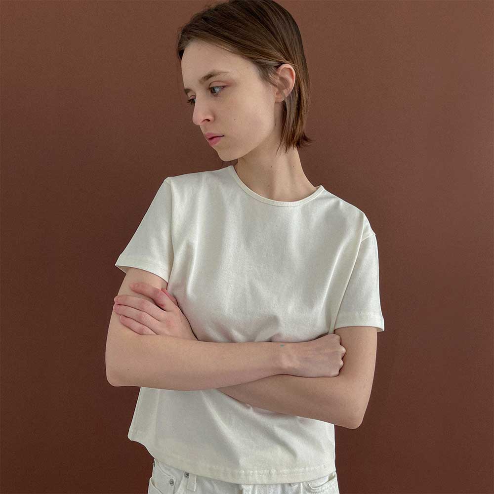 Studio Salt JENNIFER PLAT T-SHIRT_CREAM