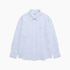 TTUDEMENT (Seersucker material) CLASSIC STRIPE SHIRT BLUE