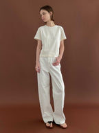 Studio Salt JENNIFER PLAT T-SHIRT_CREAM