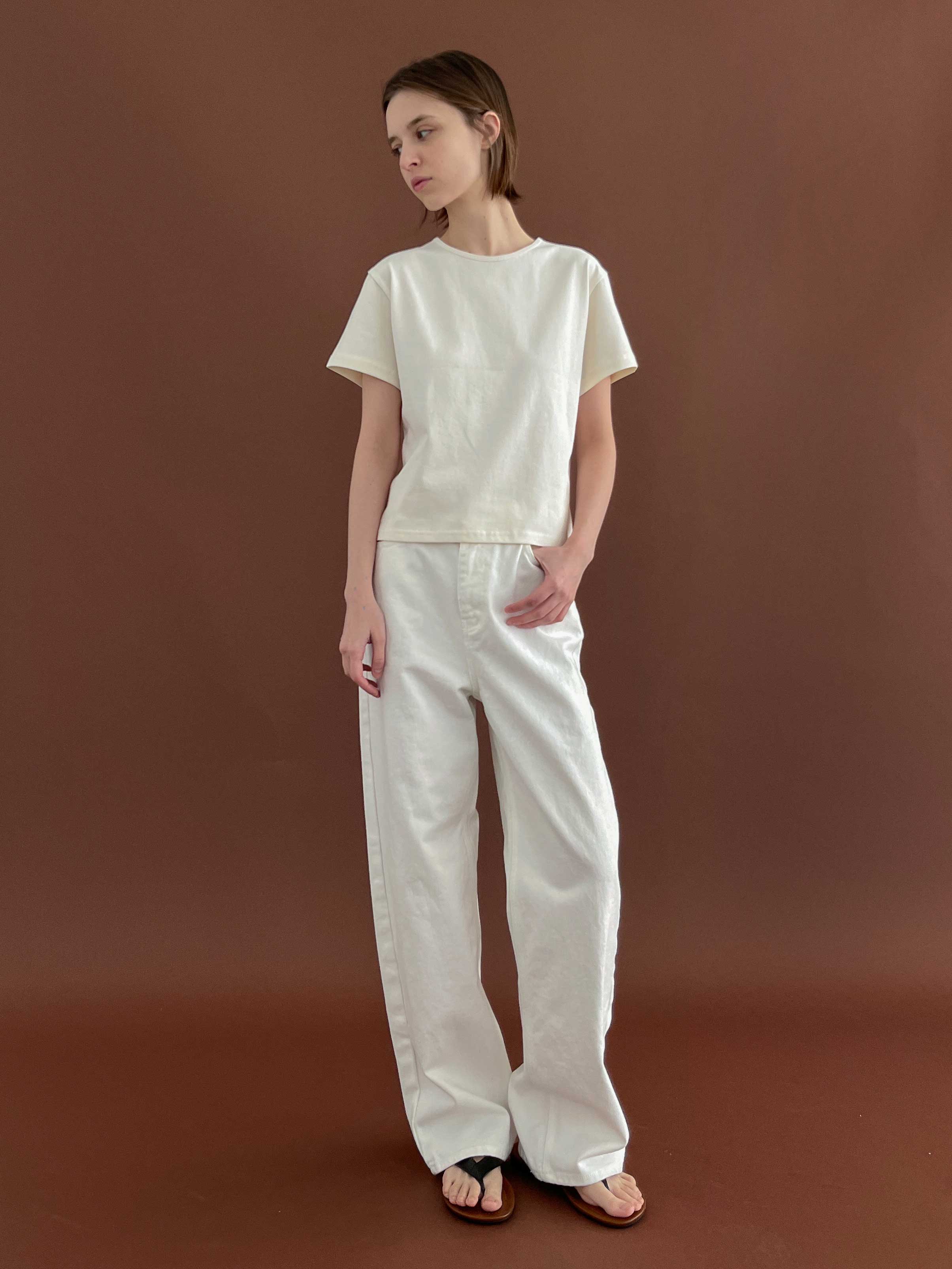 Studio Salt JENNIFER PLAT T-SHIRT_CREAM