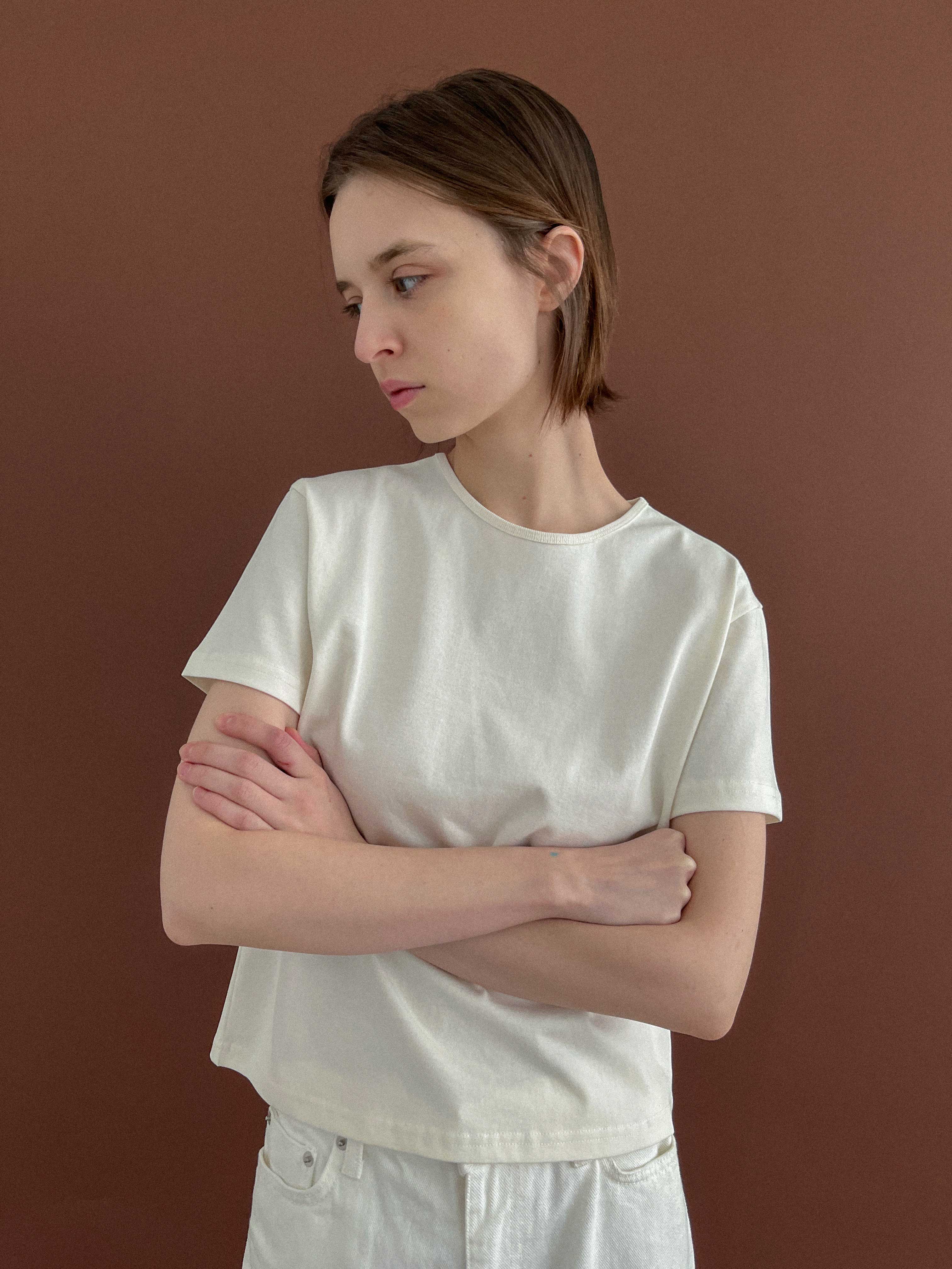 Studio Salt JENNIFER PLAT T-SHIRT_CREAM