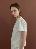 Studio Salt JENNIFER PLAT T-SHIRT_CREAM