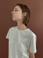 Studio Salt JENNIFER PLAT T-SHIRT_CREAM