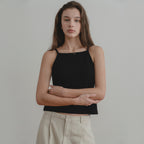THE MITTEN [2nd] MN waffle sleeveless (black)