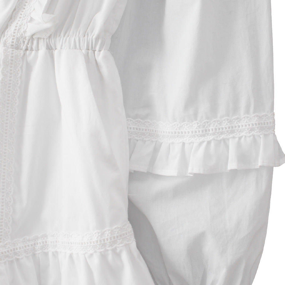 SALON DE YOHN SALON DE YOHN Ruffle Point Jumpsuit White