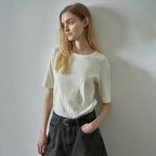 FACADE PATTERN Ribbed slim t-shirt_3color