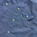 EASTLOGUE PERMANENT CHAMBRAY WORK HALF SHIRT / CHAMBRAY LIGHT BLUE