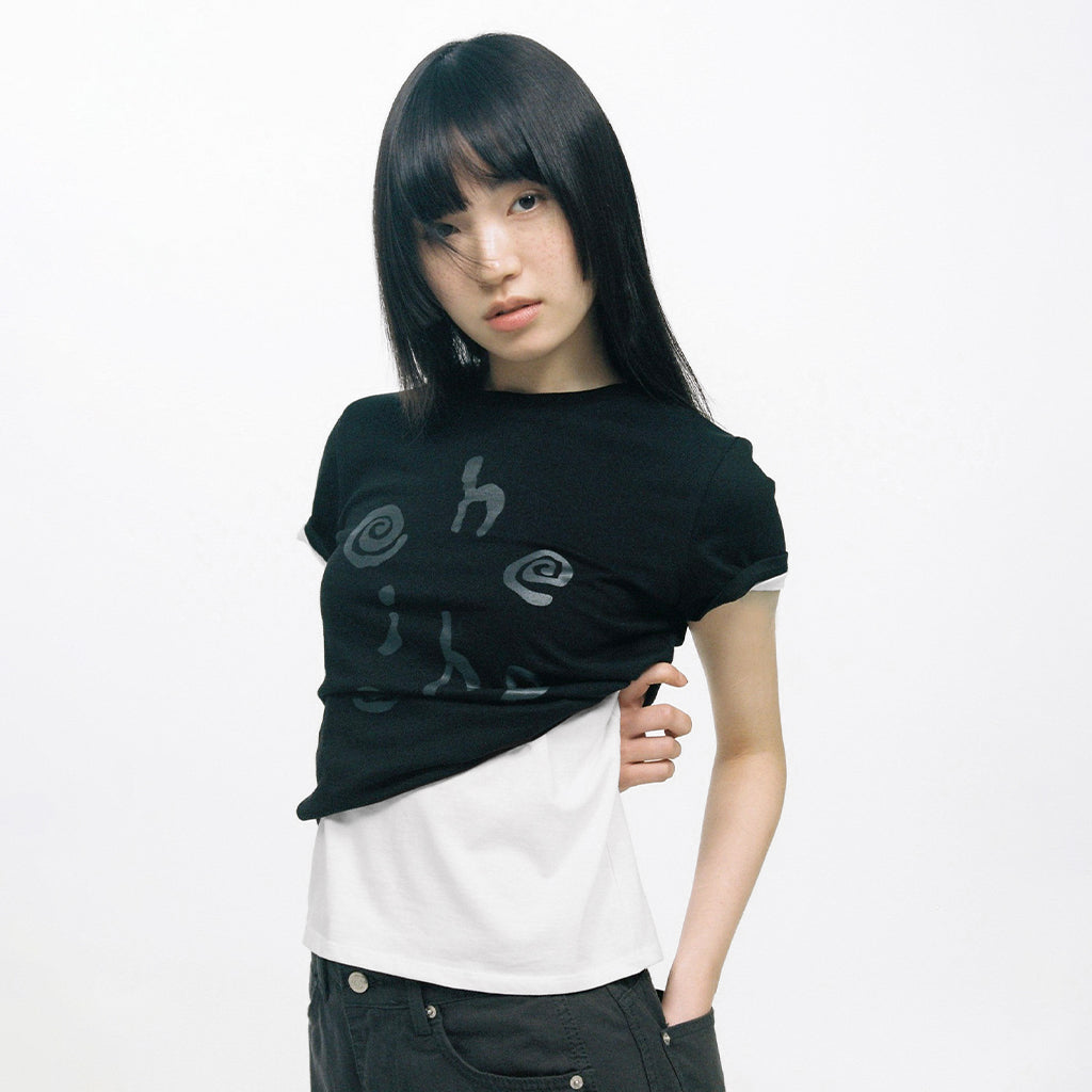 OHESHIO LOGO SLIM T-SHIRT, BLACK