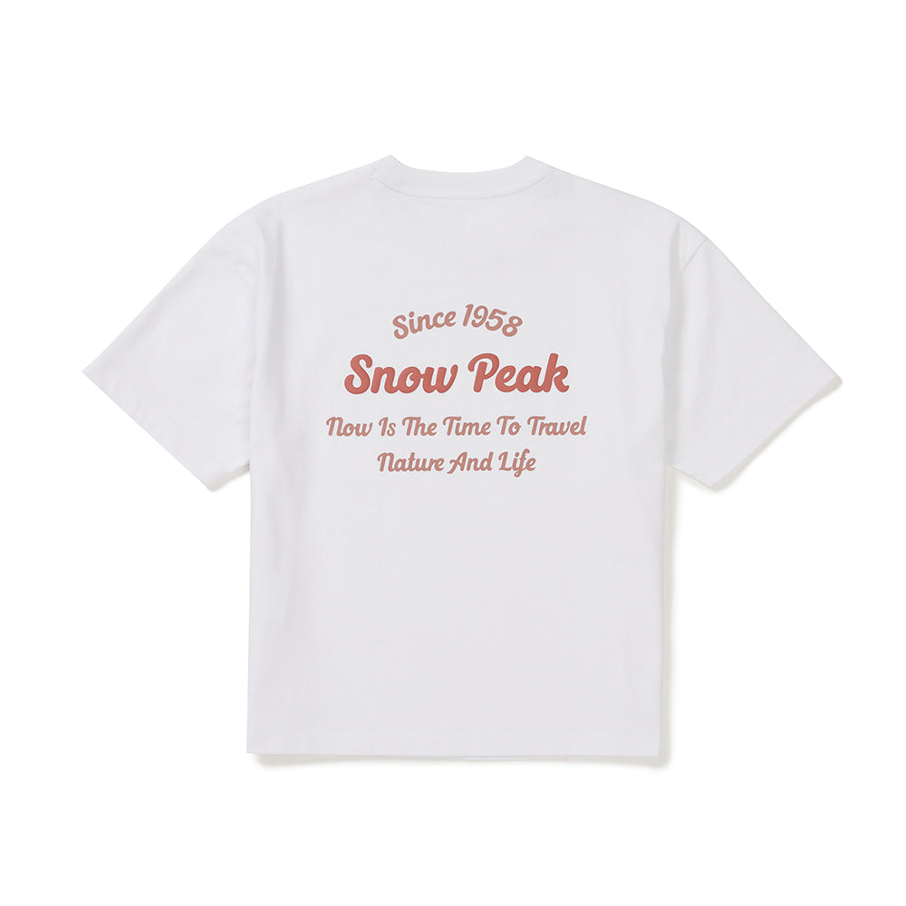 SNOWPEAK APPAREL Aerocool Women's Color Semi-Cropped Short Sleeve T-Shirt White (S25MWFTS77)