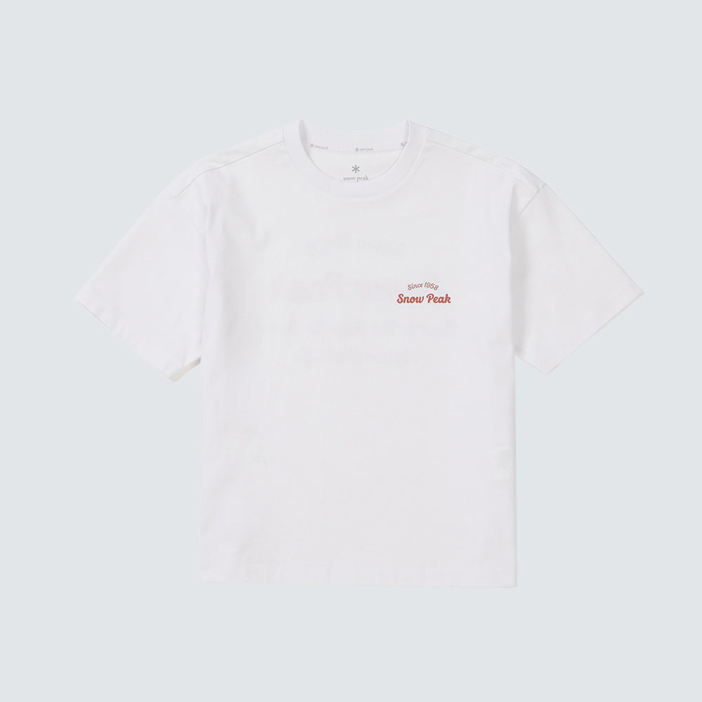 SNOWPEAK APPAREL Aerocool Women's Color Semi-Cropped Short Sleeve T-Shirt White (S25MWFTS77)