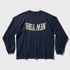 DEUTERO 90s Y.N. Long Sleeve Tee Navy Crack Ver.