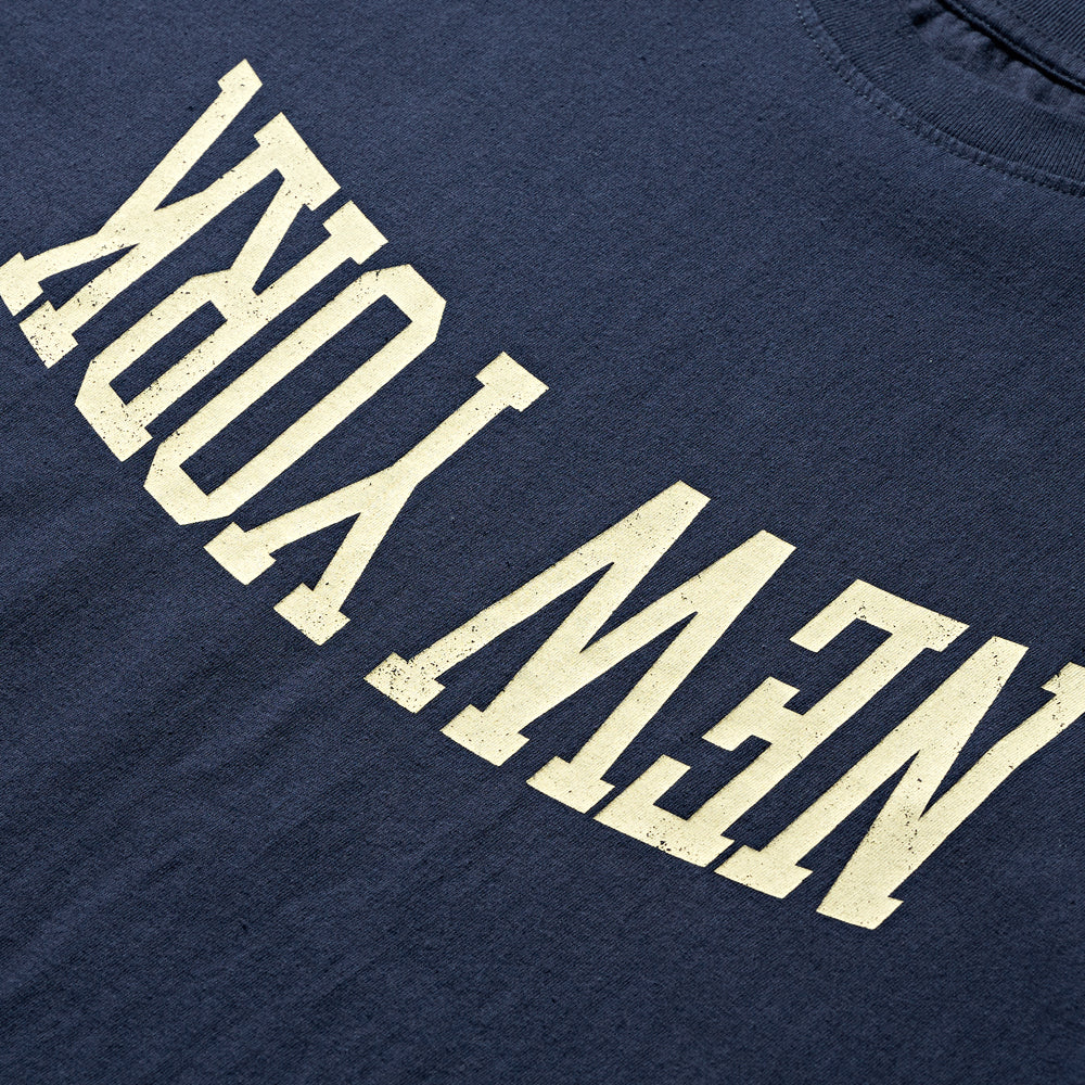 DEUTERO 90s Y.N. Long Sleeve Tee Navy Crack Ver.