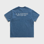 EASTLOGUE NAVAL EMBROIDERY T-SHIRTS / WASHED INDIGO