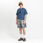 EASTLOGUE NAVAL EMBROIDERY T-SHIRTS / WASHED INDIGO